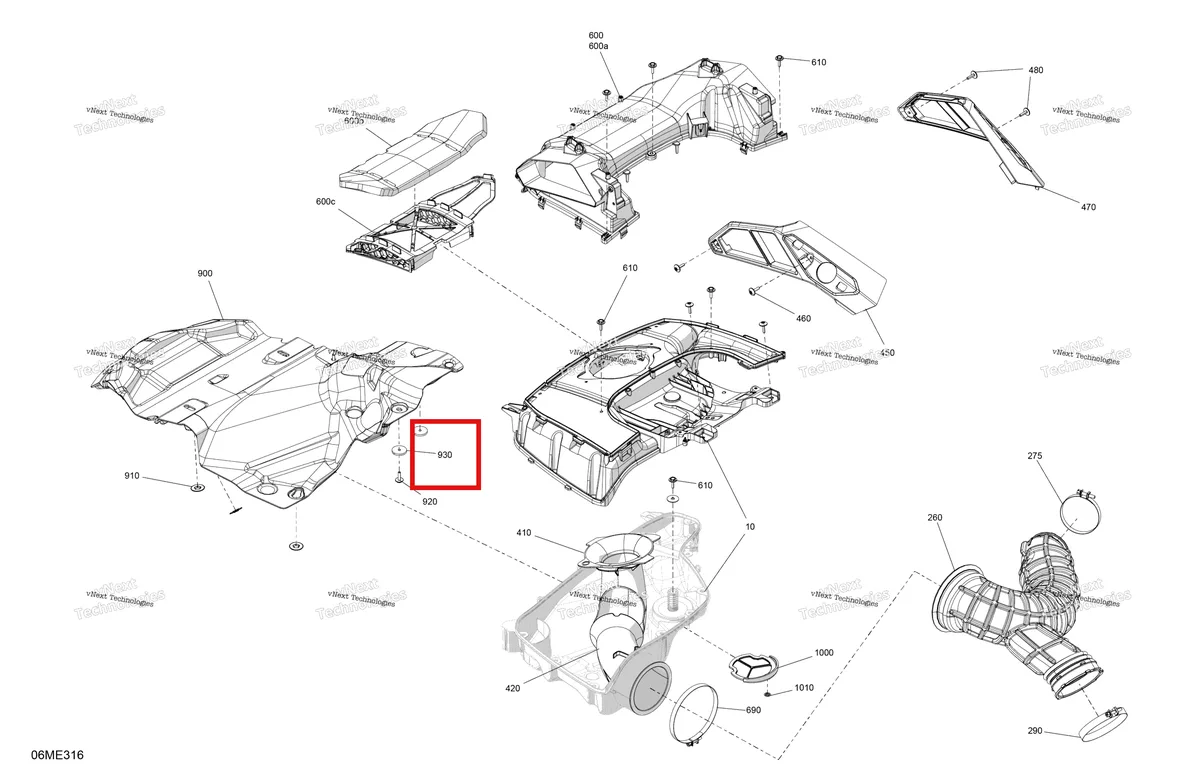 Схема применяемости: Thermal Insulation Ski-Doo Summit 850 E-TEC Turbo R X (2024) (508001264)