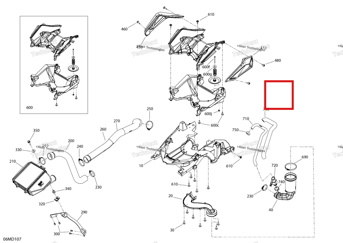 Деталь 508001277 на схеме узла 2024 Ski-Doo EXPEDITION 900 ACE Turbo R - LE - AWRA - Deep Black - 154X20X1.5CST Track Engine - Air Intake