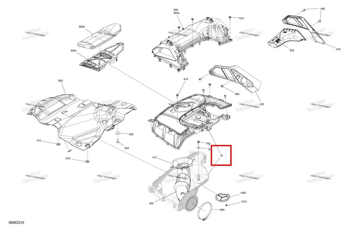 Деталь 508001363 на схеме узла 2027 Ski-Doo MXZ - X-RS - 850 E-TEC - MYVK - Circuit Yellow - 15X137X1.25IR Track Engine - Air Intake