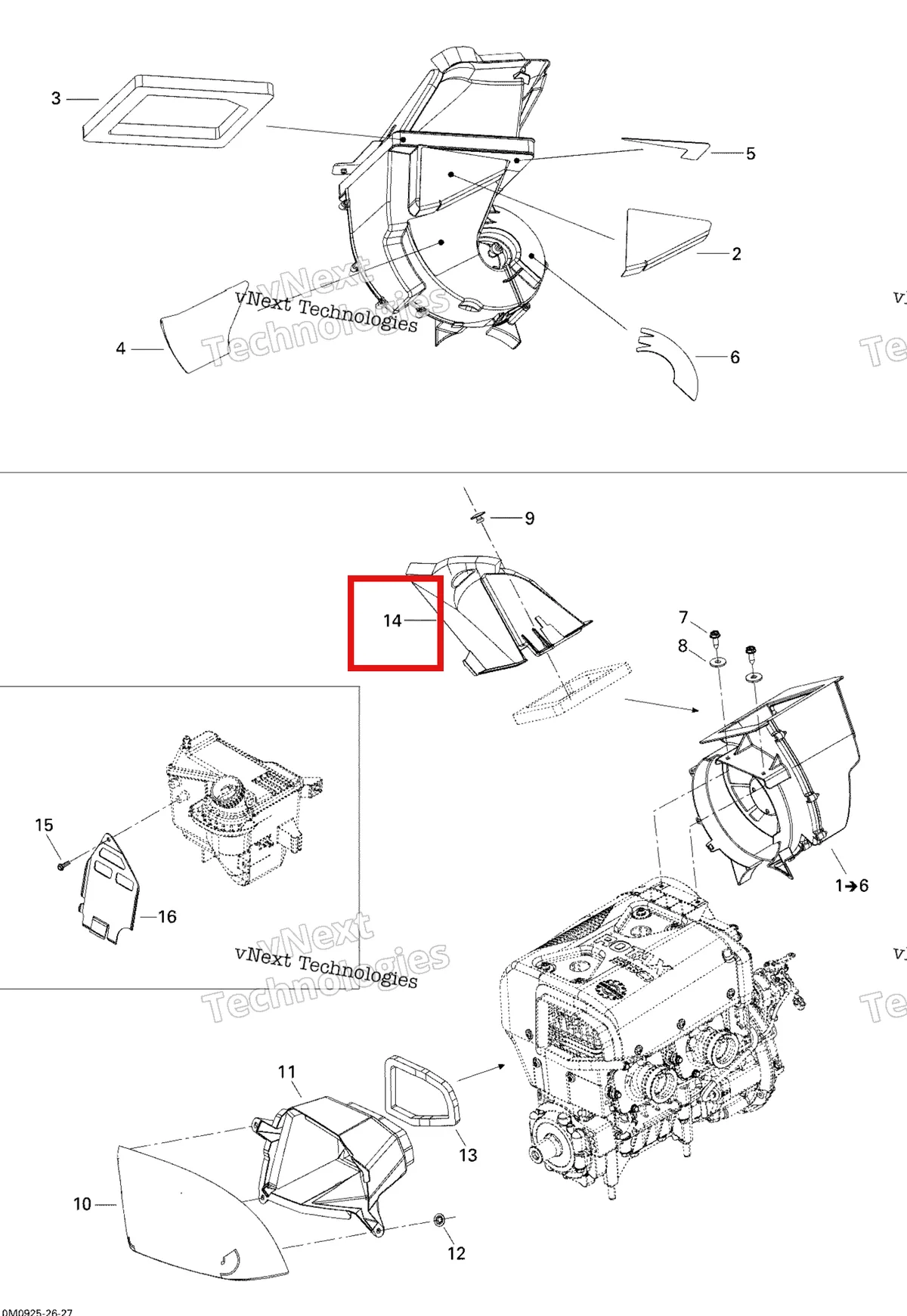 Деталь 509000378 (Воздушная камера) на схеме узла 2009 Ski-Doo Skandic Tundra LT 550F Cooling System