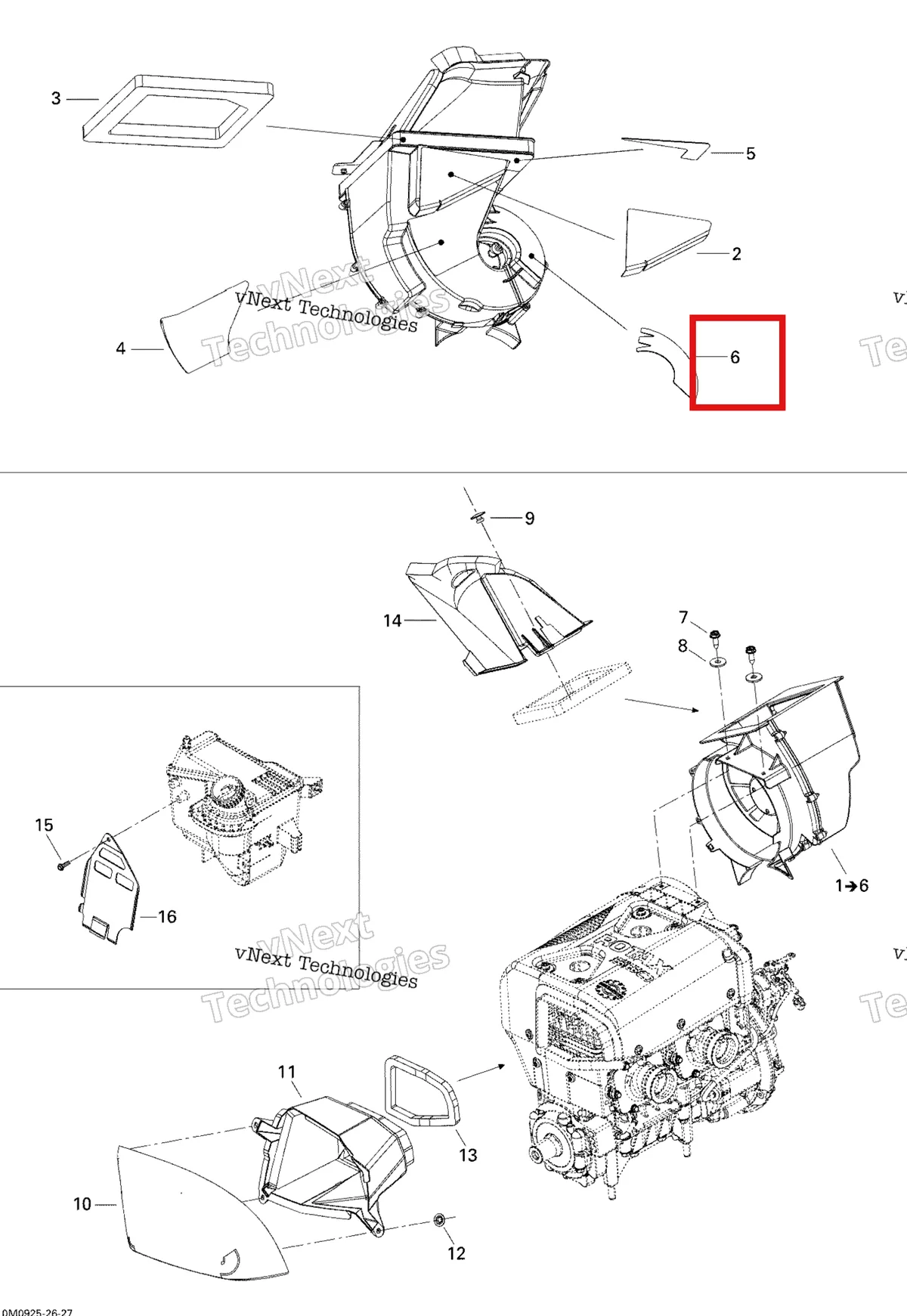 Деталь 509000420 (Светоотражающие Лист) на схеме узла 2009 Ski-Doo Skandic Tundra LT 550F Cooling System