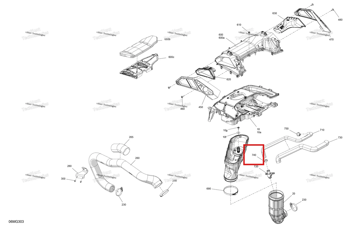 Деталь 509000442 (Хомут) на схеме узла 2027 Ski-Doo RENEGADE - X - 900 ACE TURBO - DXVK - Orange Crush - 15X137X1.25RS Track Engine - Air Intake