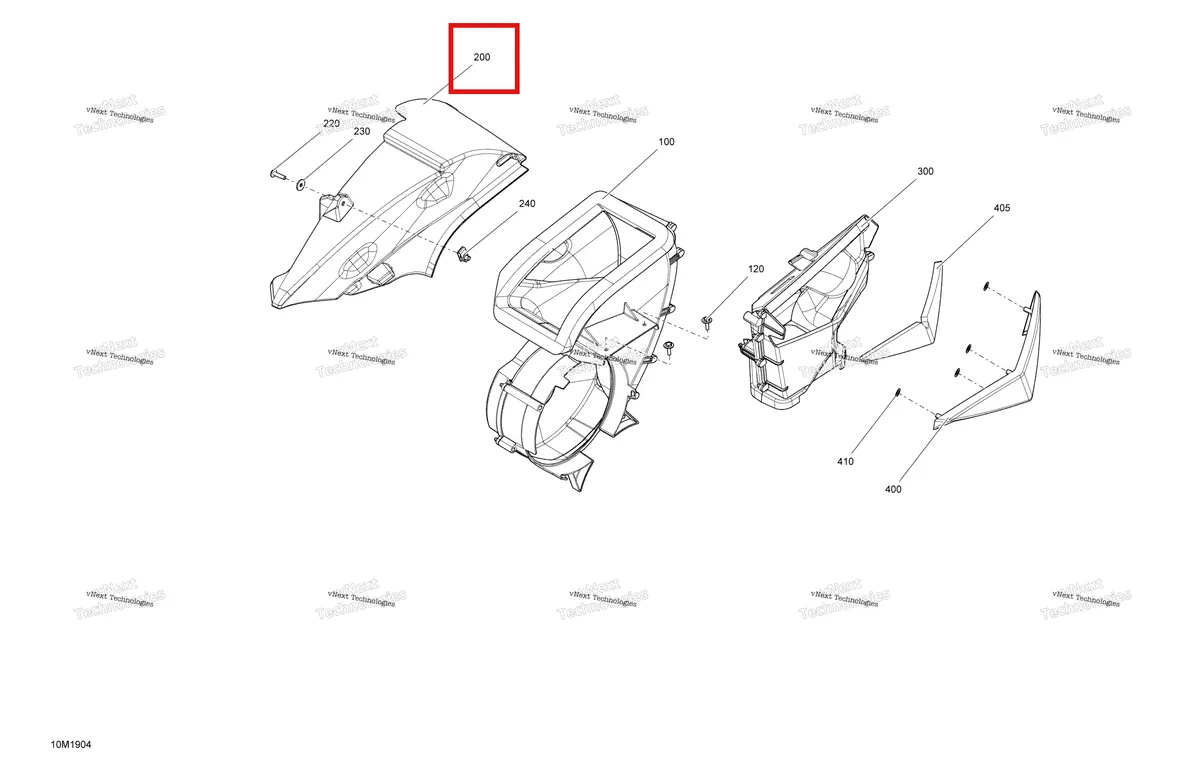 Деталь 509000543 на схеме узла 2019 Ski-Doo TUNDRA 550F Cooling - 550F