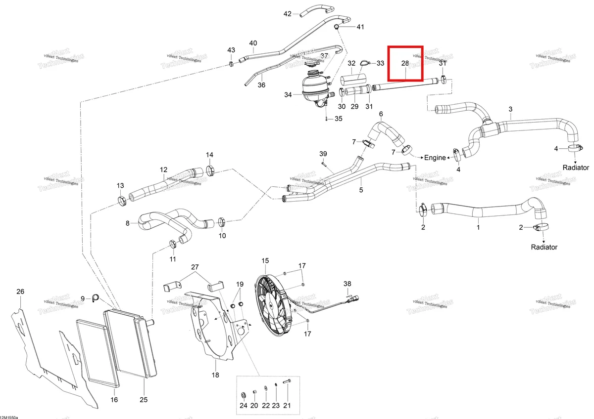 Схема применяемости: Труба Ski-Doo 509000644