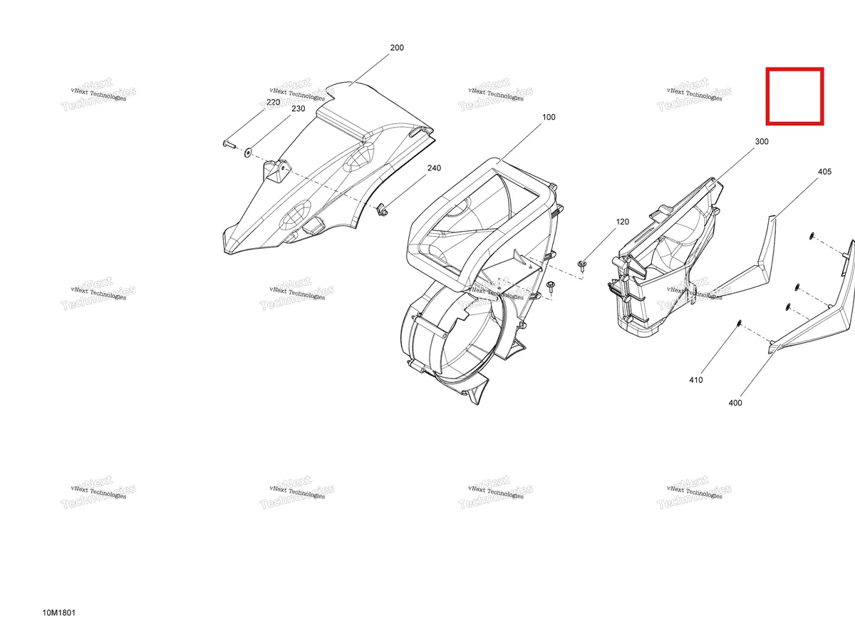 Деталь 509000684 (Воздушная камера) на схеме узла 2018 Ski-Doo SKANDIC 550F Cooling 550F