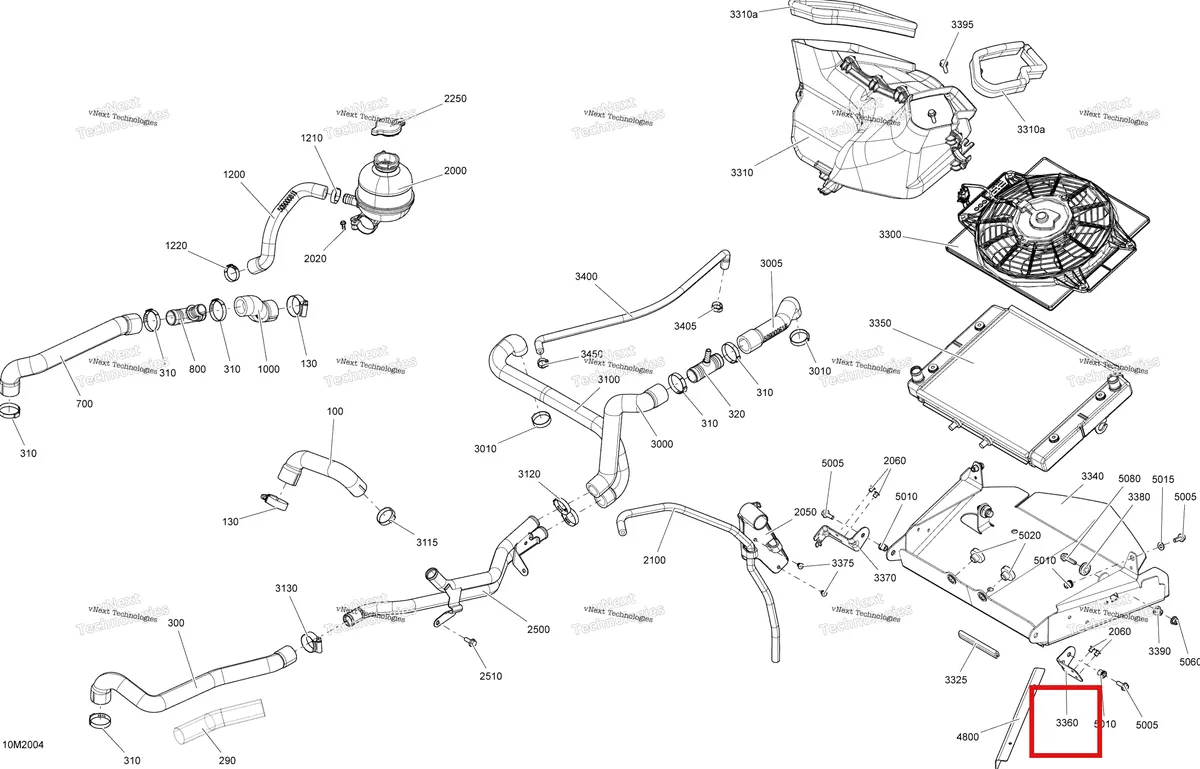 Деталь 509000715 на схеме узла 2020 Ski-Doo TUNDRA 600 ACE Cooling - System