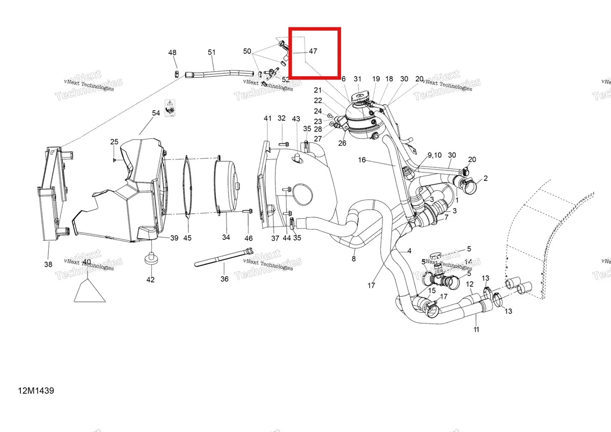 Деталь 509000792 (Шланг) на схеме узла 2014 Ski-Doo EXPEDITION LE 600HOE, XU Cooling System