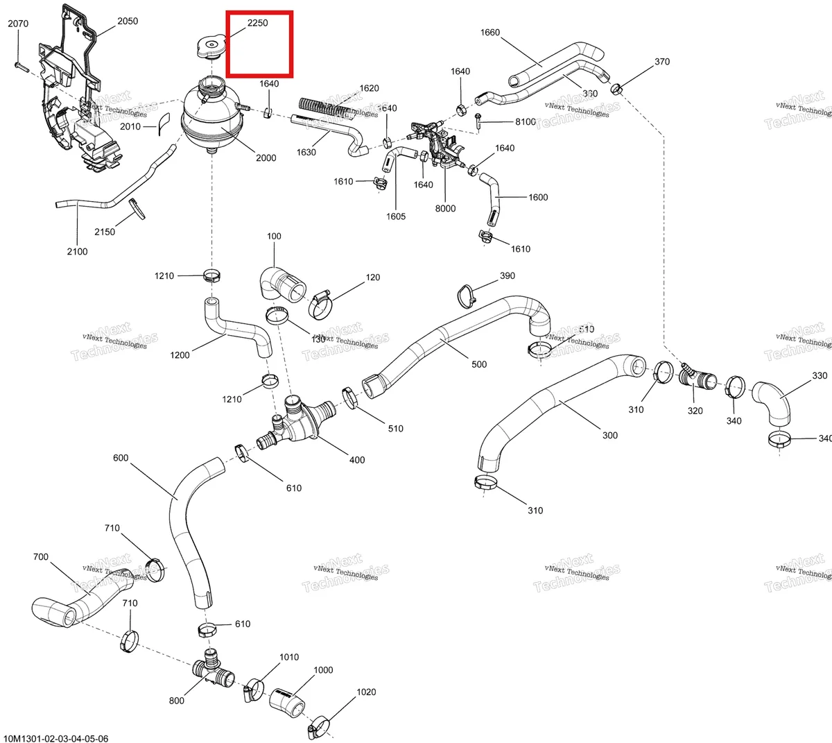 Деталь 509000813 на схеме узла 2013 Ski-Doo MXZ TNT 800RETEC XS Cooling System