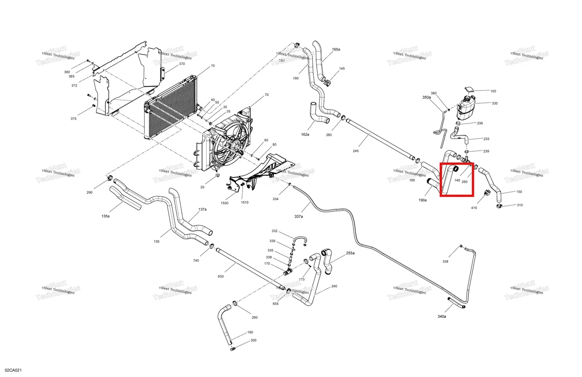 Деталь 509000995 на схеме узла 2021 Can-Am Defender HD5 - BASE DPS Engine - Cooling