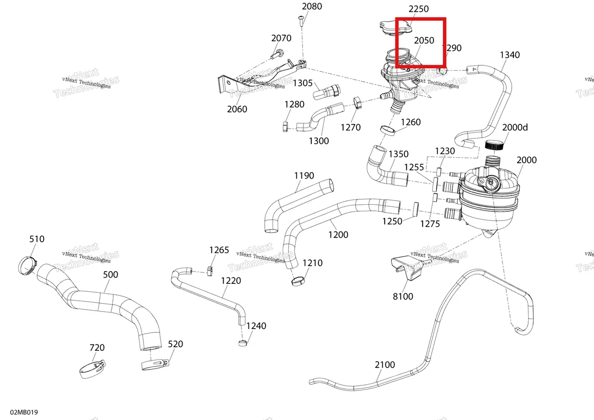 Деталь 509001131 на схеме узла 2022 Ski-Doo SUMMIT 850 E-TEC TURBO - X - Package 154