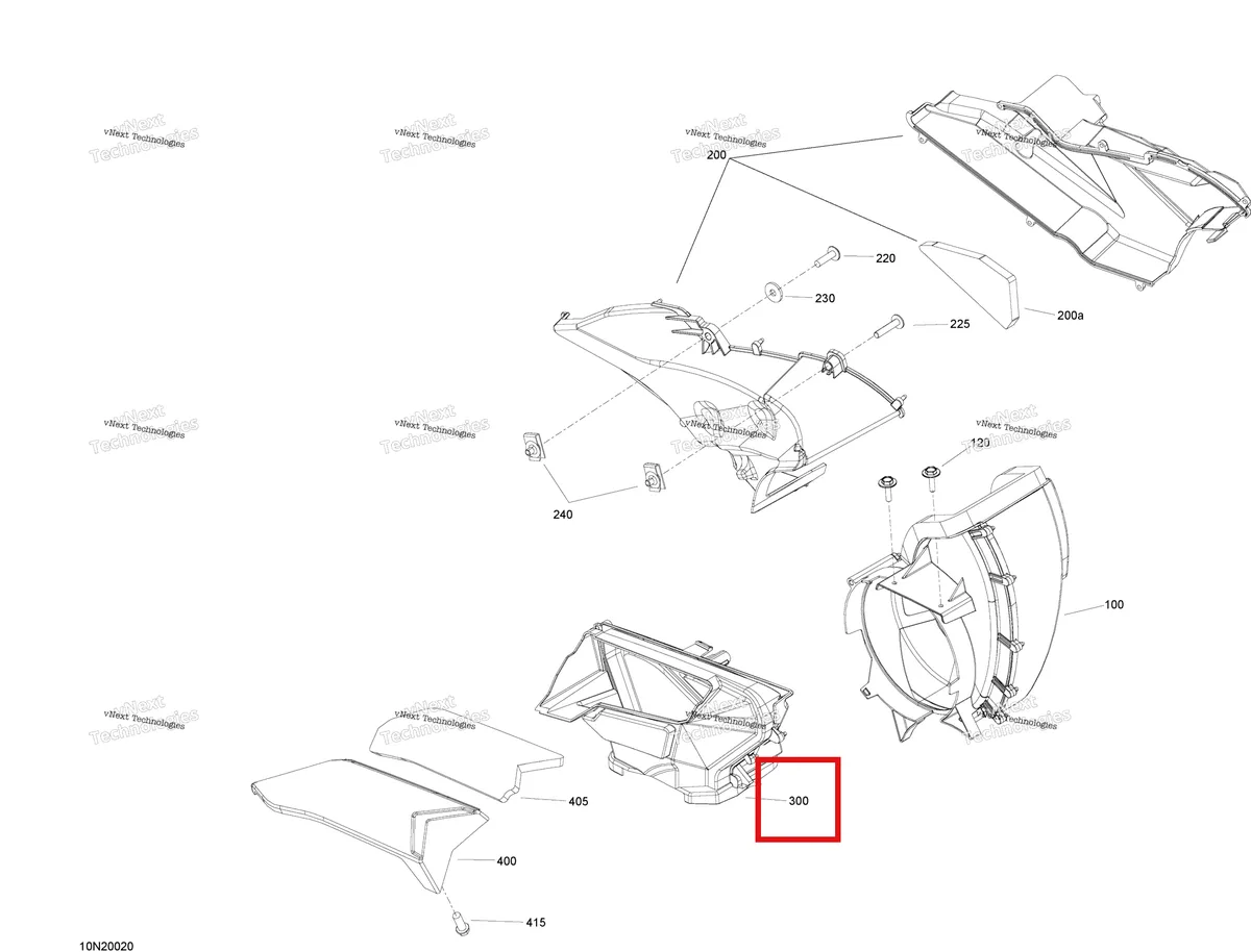 Деталь 509001175 на схеме узла 2020 Ski-Doo SKANDIC WT 550F Cooling - System