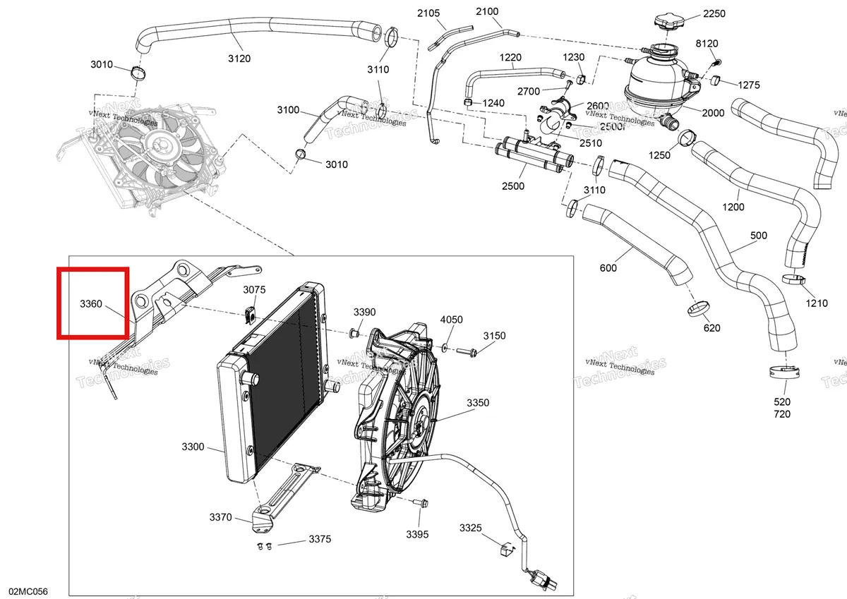 Деталь 509001204 на схеме узла Engine - Cooling