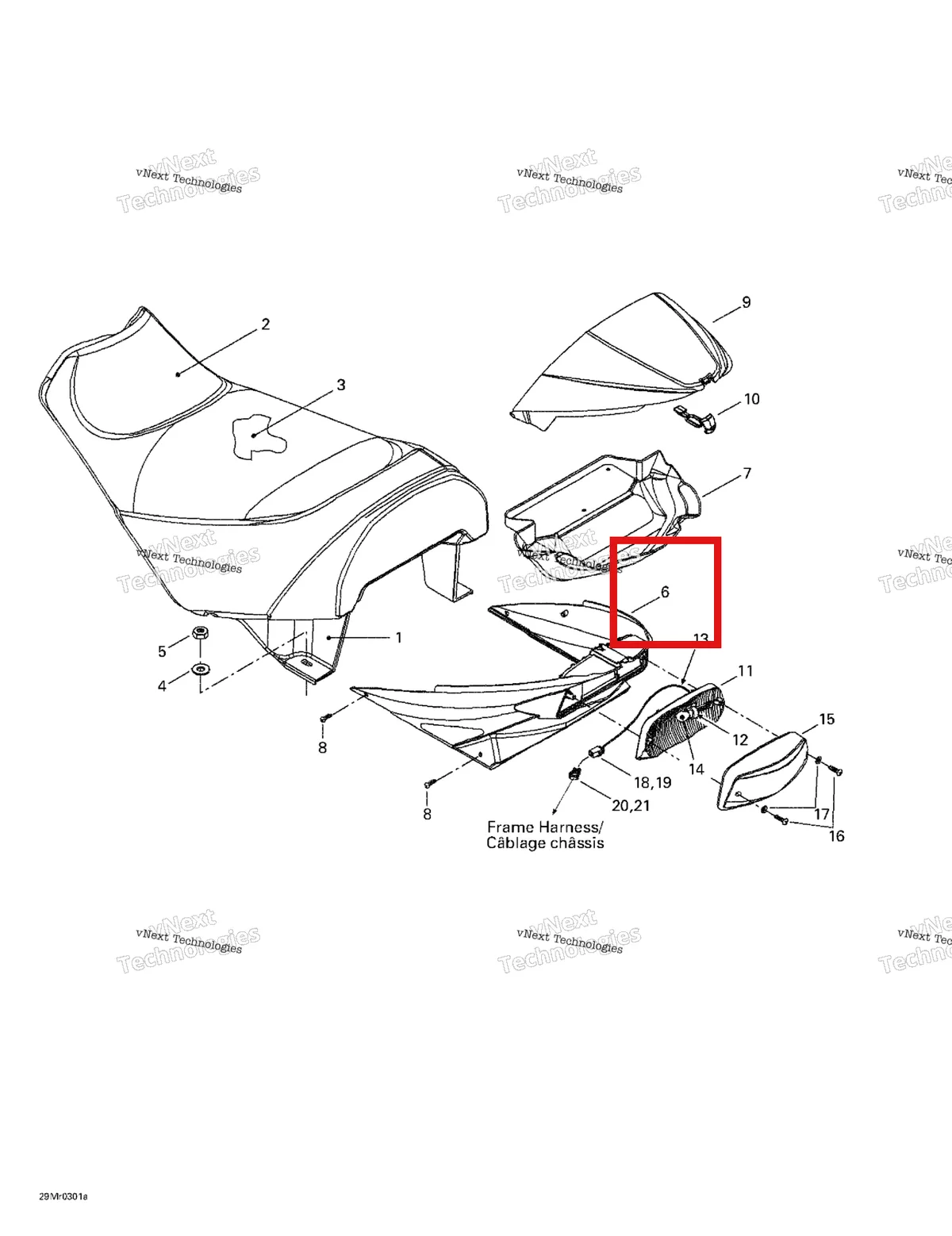 Деталь 510004136 на схеме узла 2003 Ski-Doo MX Z Rev 600 HO/800/007 Special Edition Seat