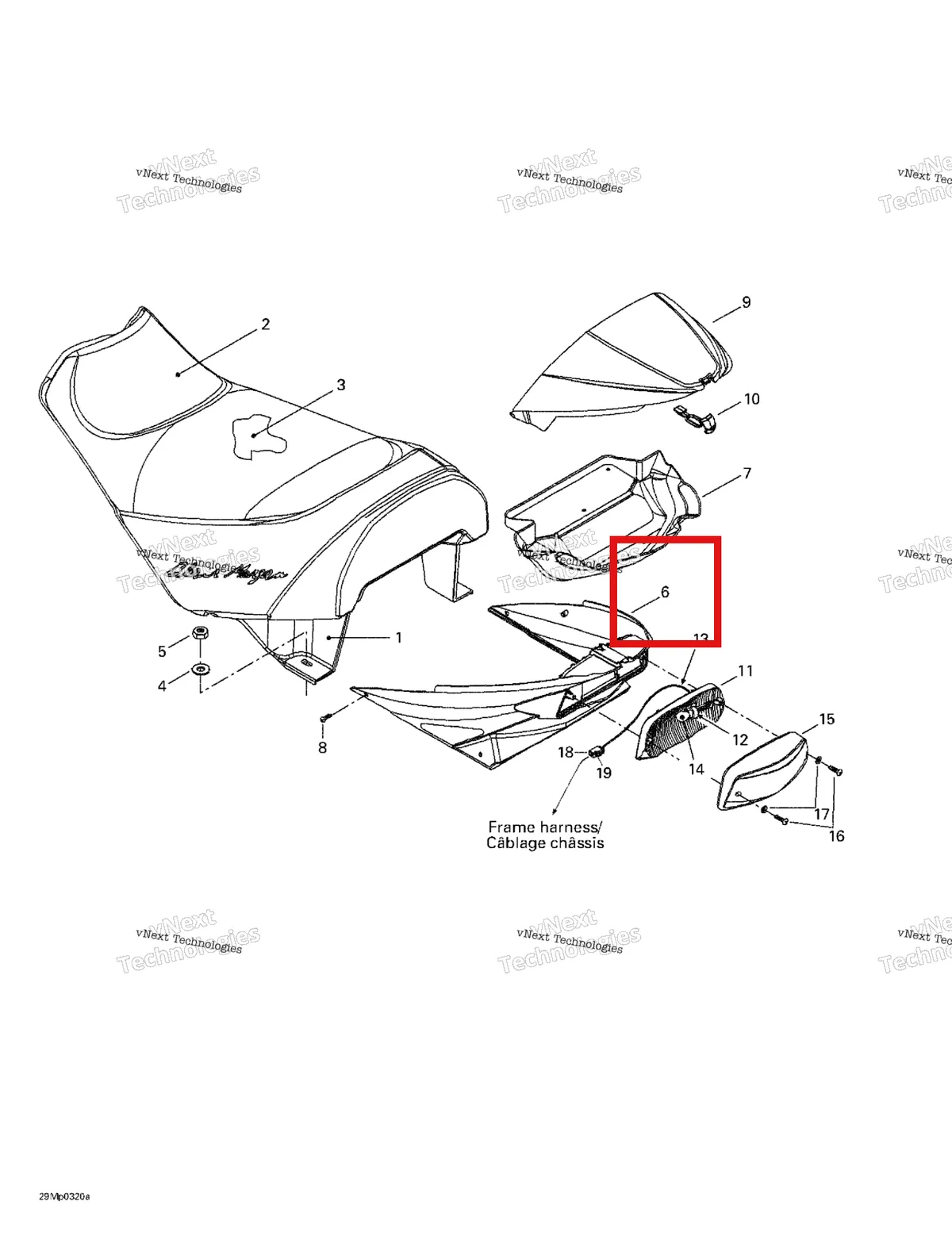 Деталь 510004138 на схеме узла 2003 Ski-Doo MX Z Blair Morgan Special Edition Seat