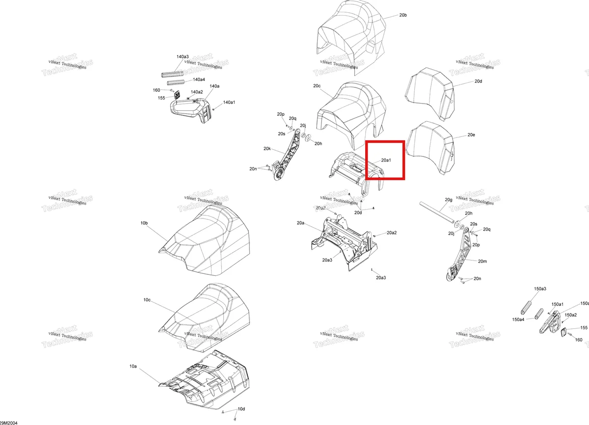 Деталь 510004423 (Деталь Foam Support) на схеме узла 2020 Ski-Doo EXPEDITION SPORT 550F Seat