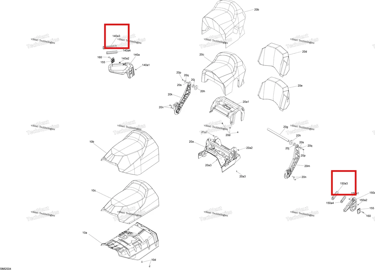 Деталь 510004449 (Ручка) на схеме узла 2020 Ski-Doo EXPEDITION SPORT 550F Seat