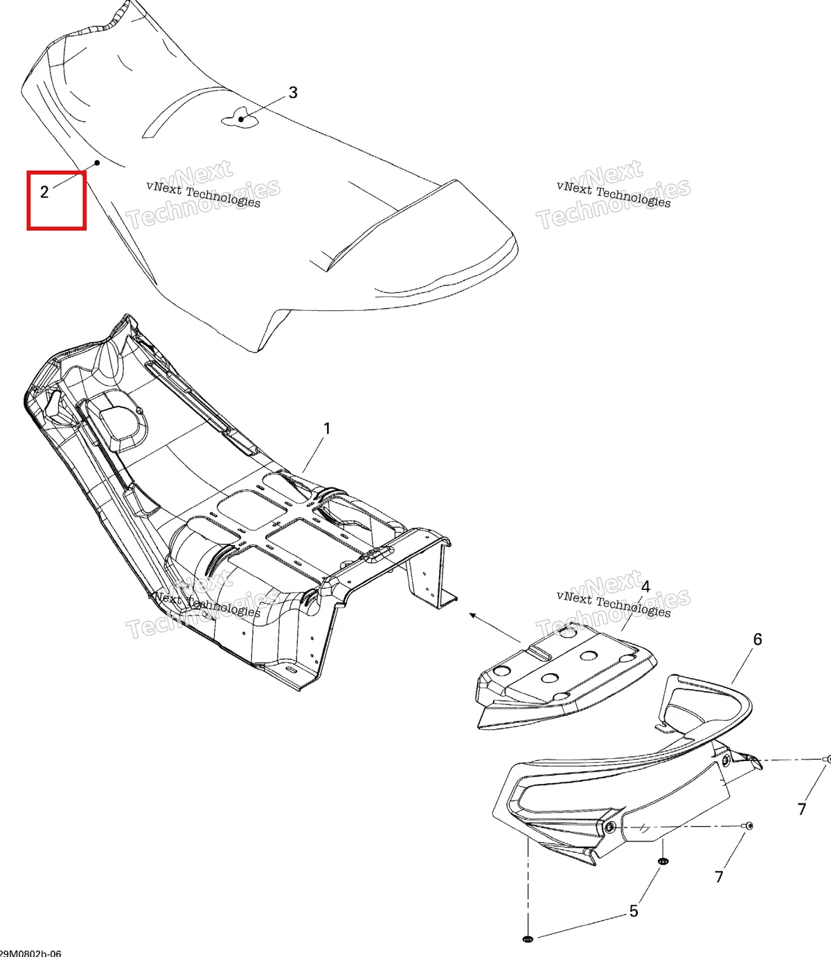 Деталь 510004755 на схеме узла 2008 Ski-Doo Summit Adrenaline 600HO SDI Seat