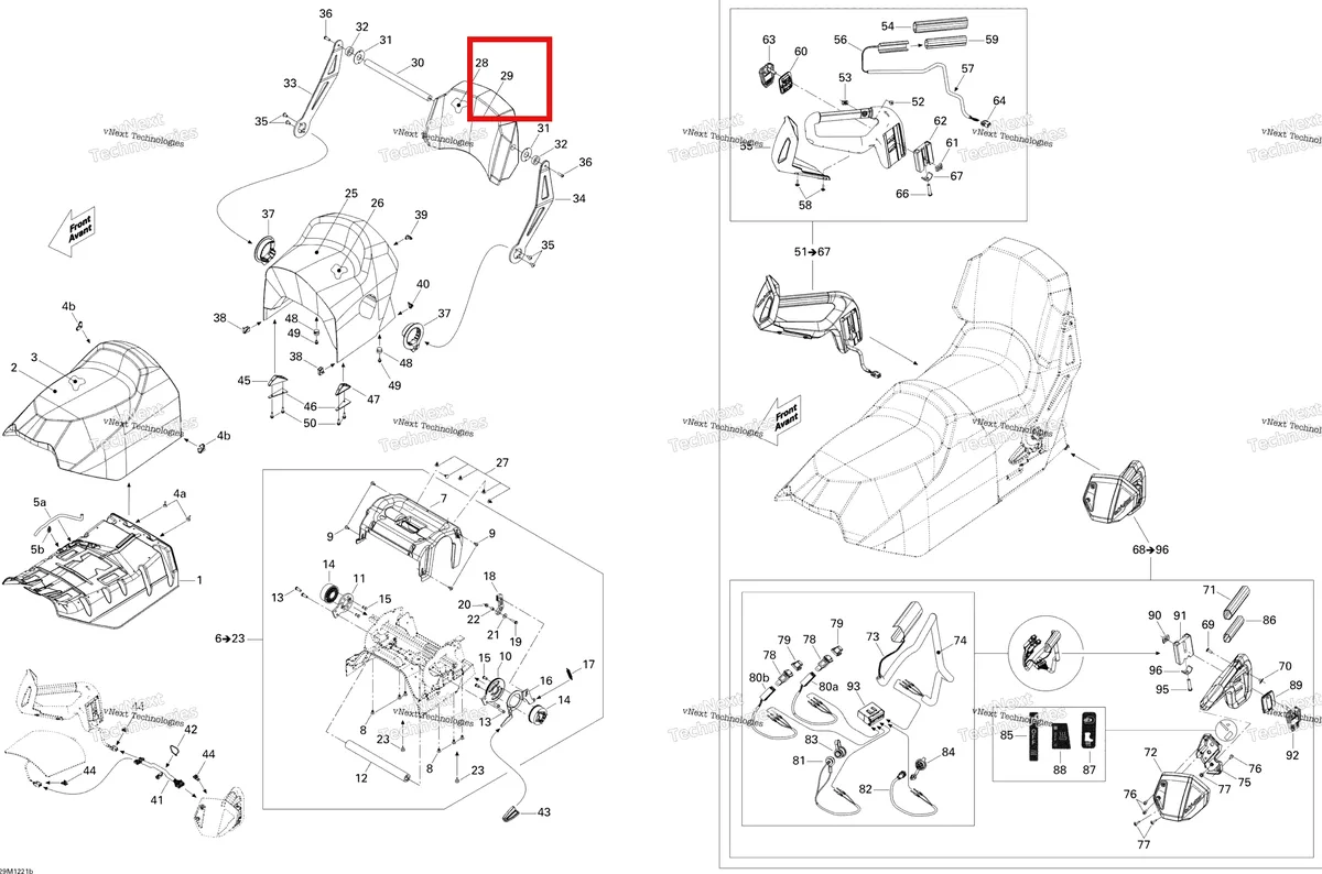 Деталь 510004785 на схеме узла 2012 Ski-Doo Grand Touring LE & SE 1200 XR Seat Se