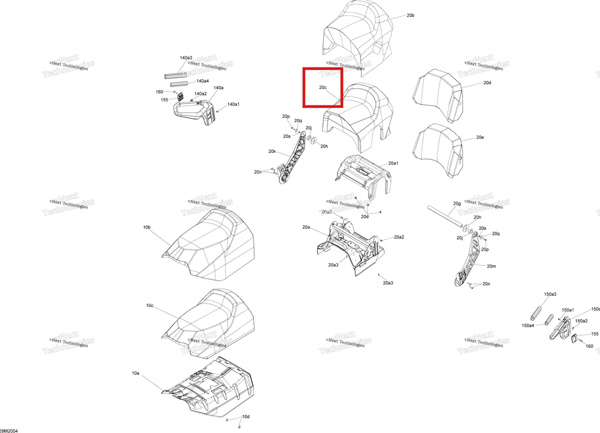 Деталь 510004791 (Деталь Rear Seat Foam) на схеме узла 2020 Ski-Doo EXPEDITION SPORT 550F Seat