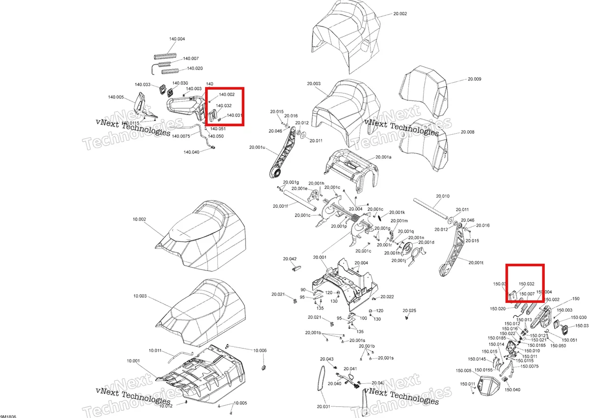 Деталь 510004798 на схеме узла 2018 Ski-Doo GRAND TOURING 600HO E-TEC Seat Grand Touring Le