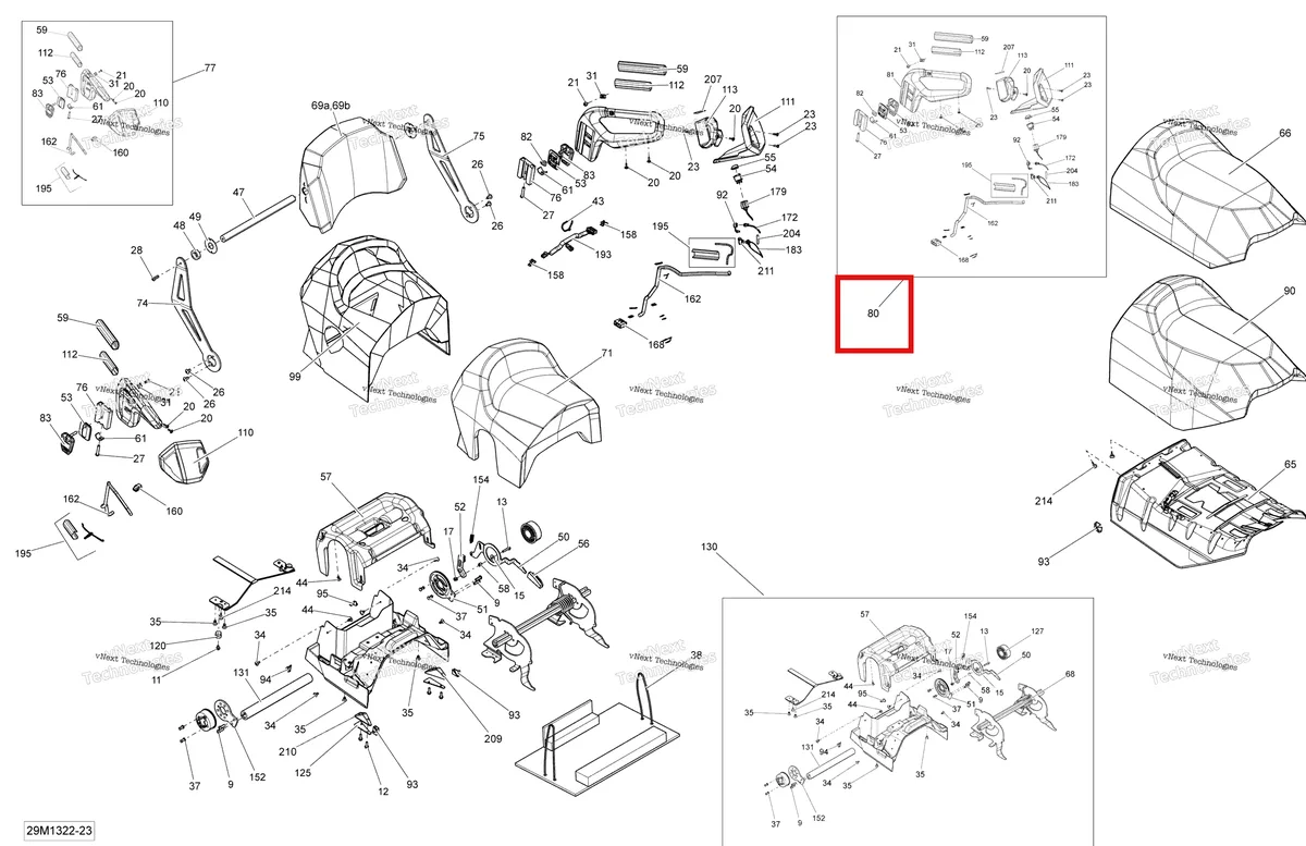 Деталь 510004802 на схеме узла 2013 Ski-Doo GRAND TOURING LE & SE 1200 XR Seat Le