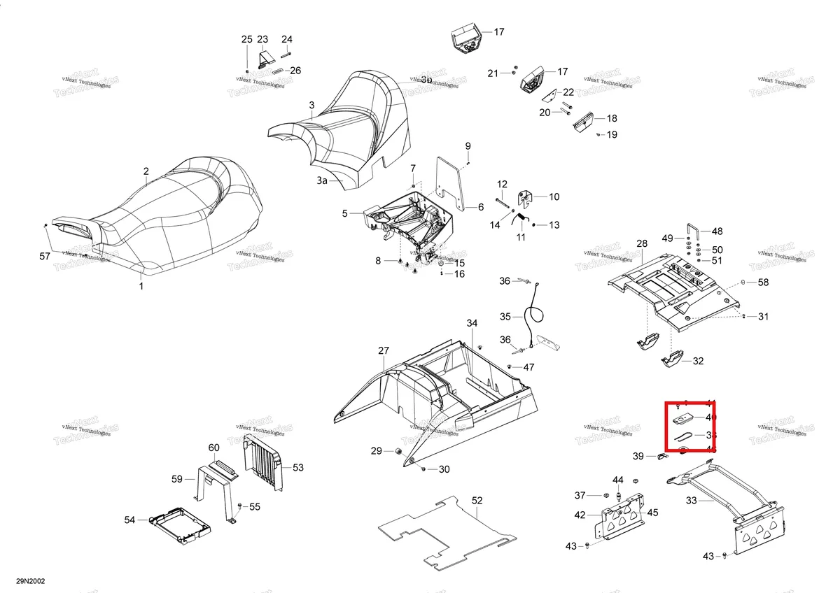 Деталь 510004816 (Основание Сиденья) на схеме узла 2020 Ski-Doo EXPEDITION SWT 900 ACE Seat - Main Section