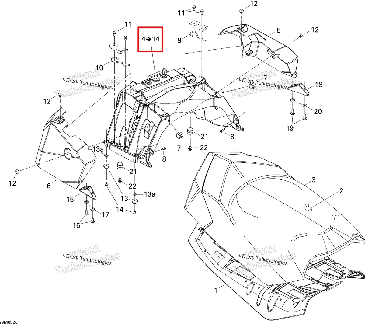 Деталь 510004831 на схеме узла 2008 Ski-Doo GSX LTD TOURING 600 HO SDI Seat