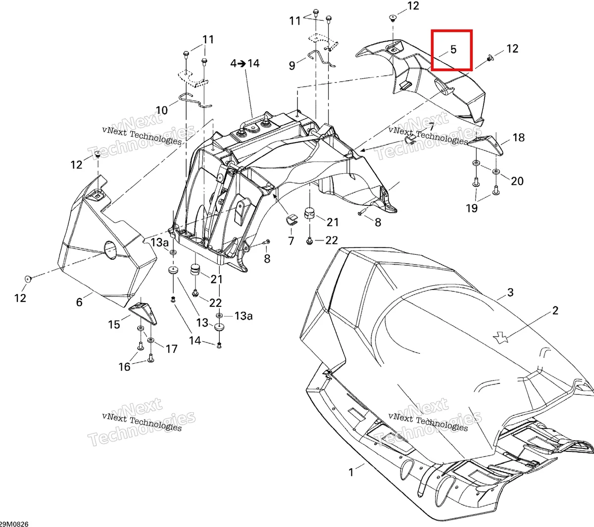 Деталь 510004832 на схеме узла 2008 Ski-Doo GSX LTD TOURING 600 HO SDI Seat