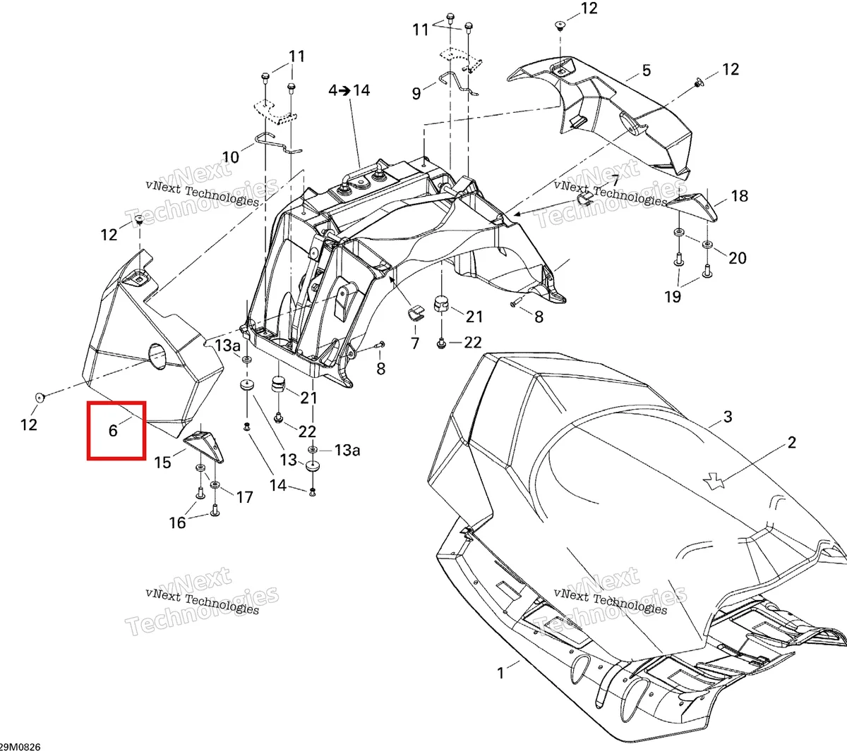 Деталь 510004833 на схеме узла 2008 Ski-Doo GSX LTD TOURING 600 HO SDI Seat