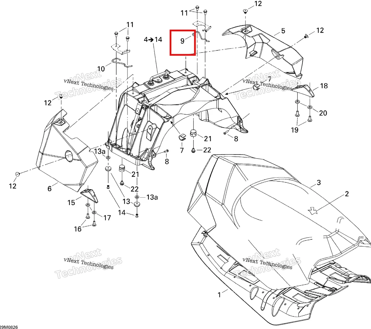 Деталь 510004835 на схеме узла 2008 Ski-Doo GSX LTD TOURING 600 HO SDI Seat