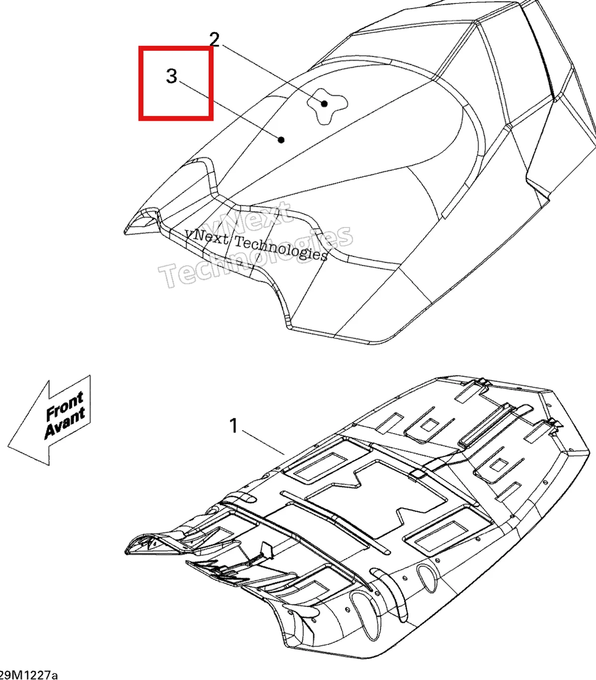Деталь 510004864 на схеме узла 2012 Ski-Doo Tundra STD & Sport & LT 550F XP-LTS Seat Std