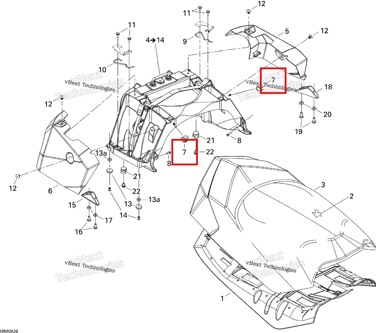 Деталь 510004891 на схеме узла 2008 Ski-Doo GSX LTD TOURING 600 HO SDI Seat