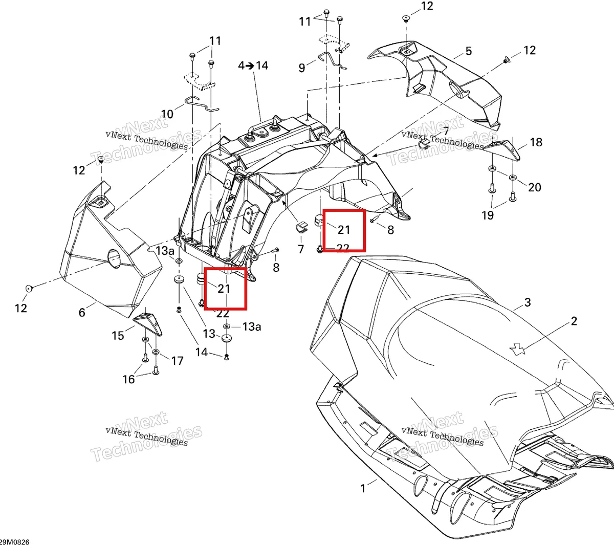 Деталь 510004908 на схеме узла 2008 Ski-Doo GSX LTD TOURING 600 HO SDI Seat