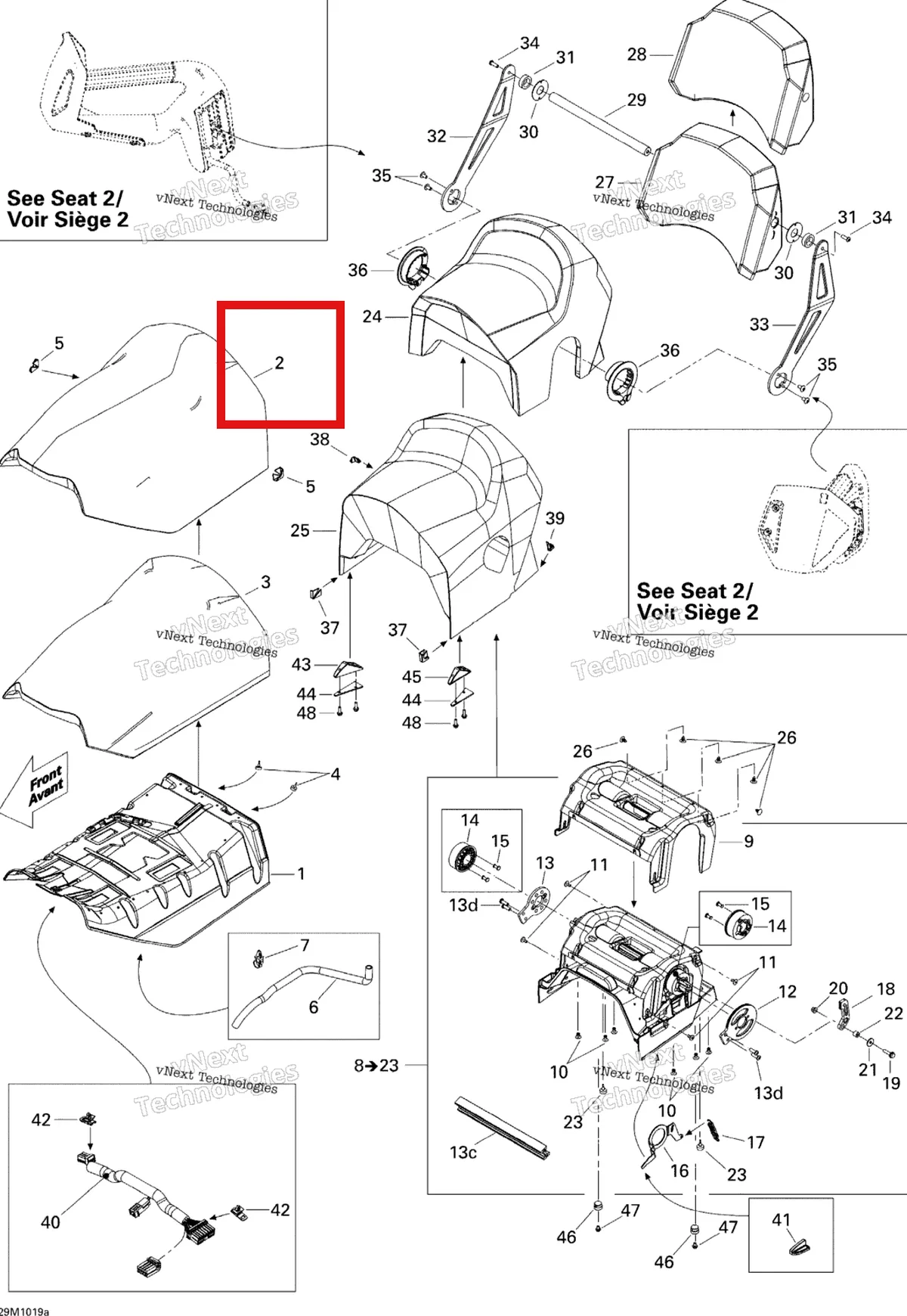 Деталь 510005266 на схеме узла 2010 Ski-Doo Grand-Touring LE 1200 Seat 1, Le