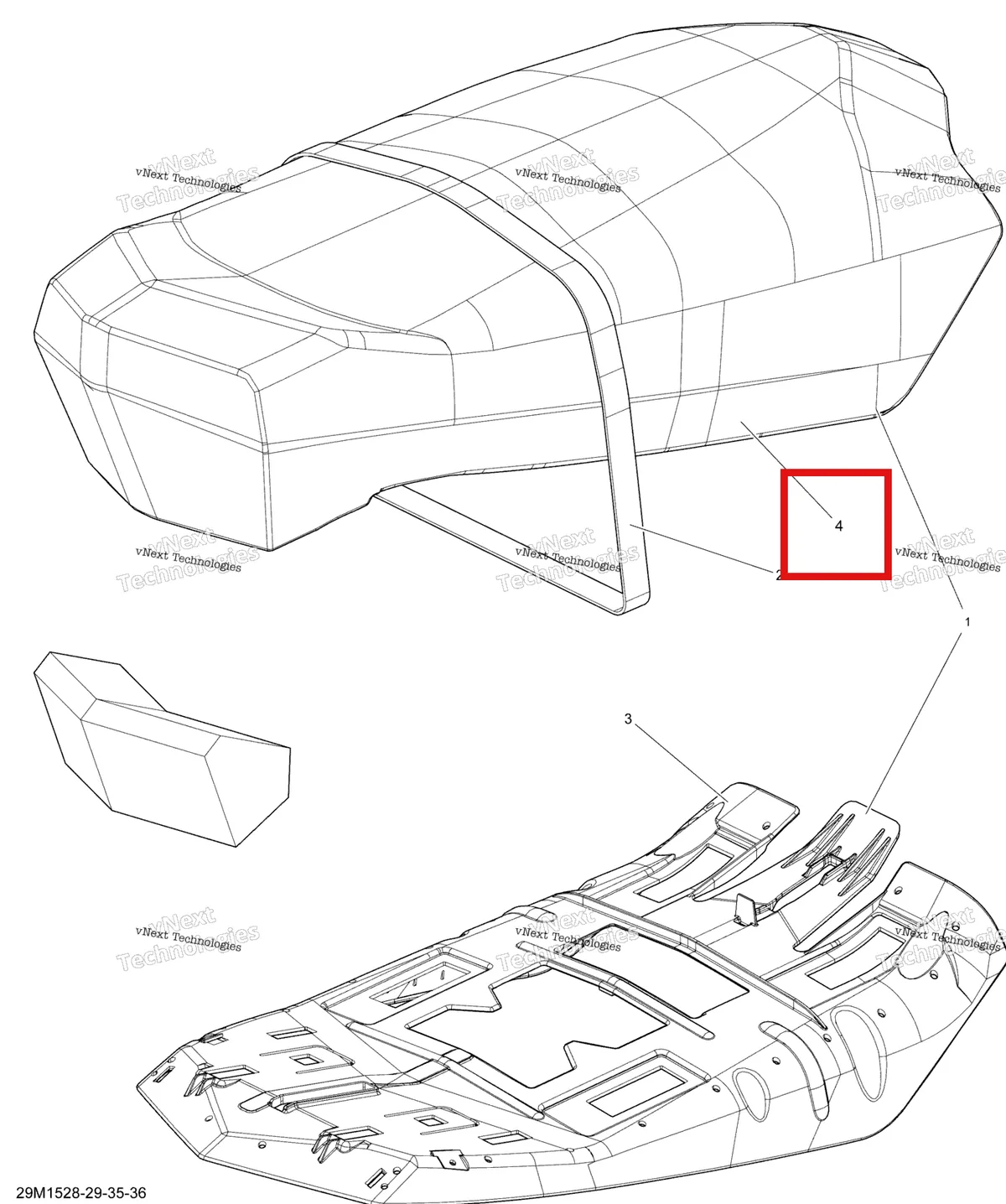 Деталь 510005335 на схеме узла 2015 Ski-Doo TUNDRA LT 600ACE XU154 Seat