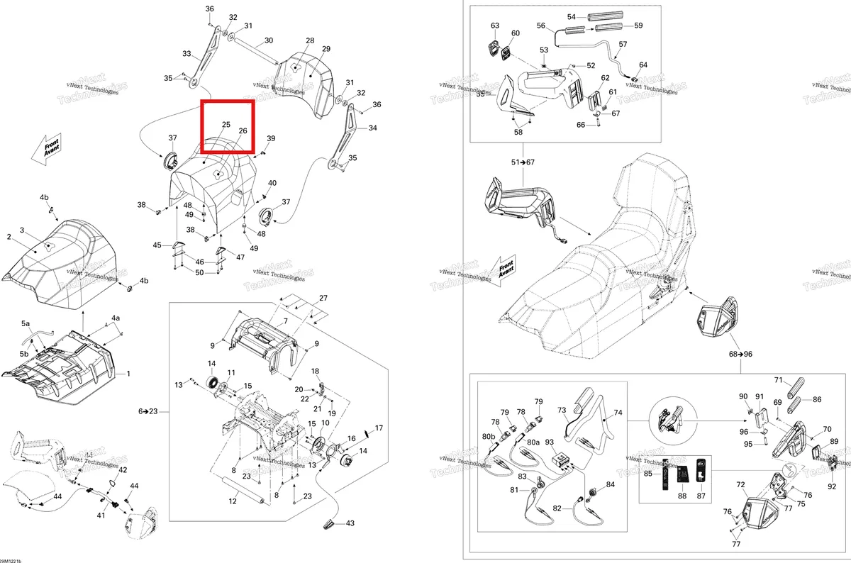 Деталь 510005384 на схеме узла 2012 Ski-Doo Grand Touring LE & SE 1200 XR Seat Se