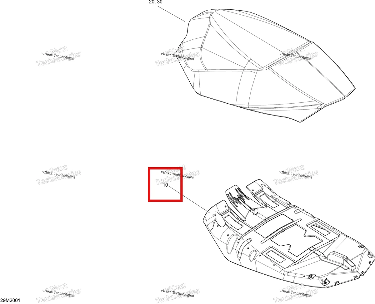Деталь 510005407 на схеме узла 2020 Ski-Doo RENEGADE 600 CARB Seat