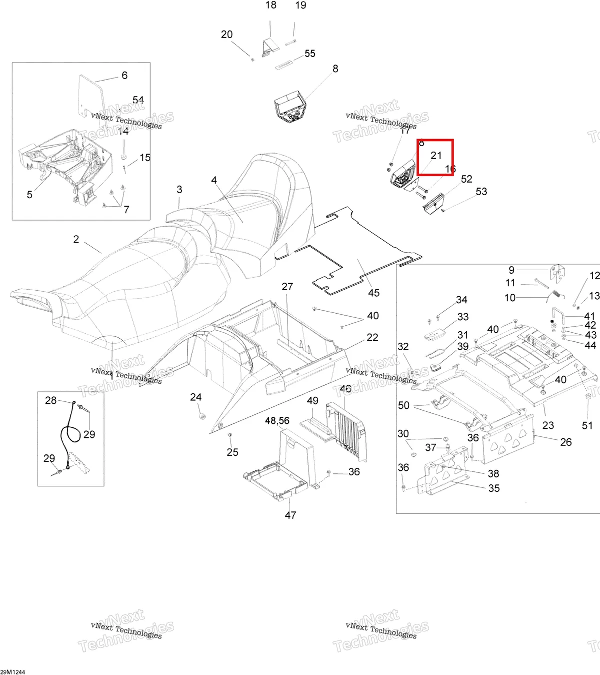 Деталь 510005463 на схеме узла Seat