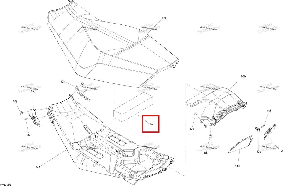 Деталь 510005504 на схеме узла 2020 Ski-Doo RENEGADE 900 ACE Turbo - XRS Seat - Main Section