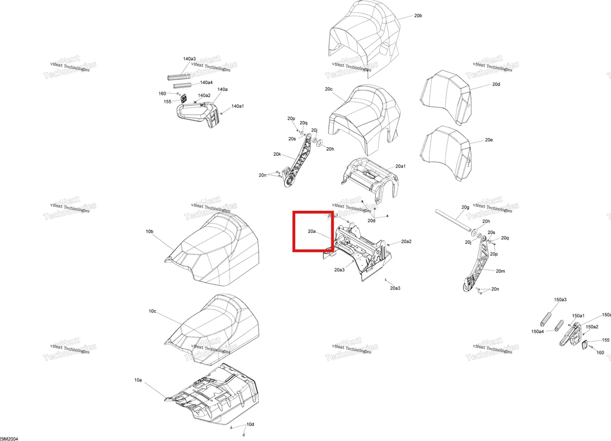 Деталь 510005535 на схеме узла 2020 Ski-Doo EXPEDITION SPORT 550F Seat