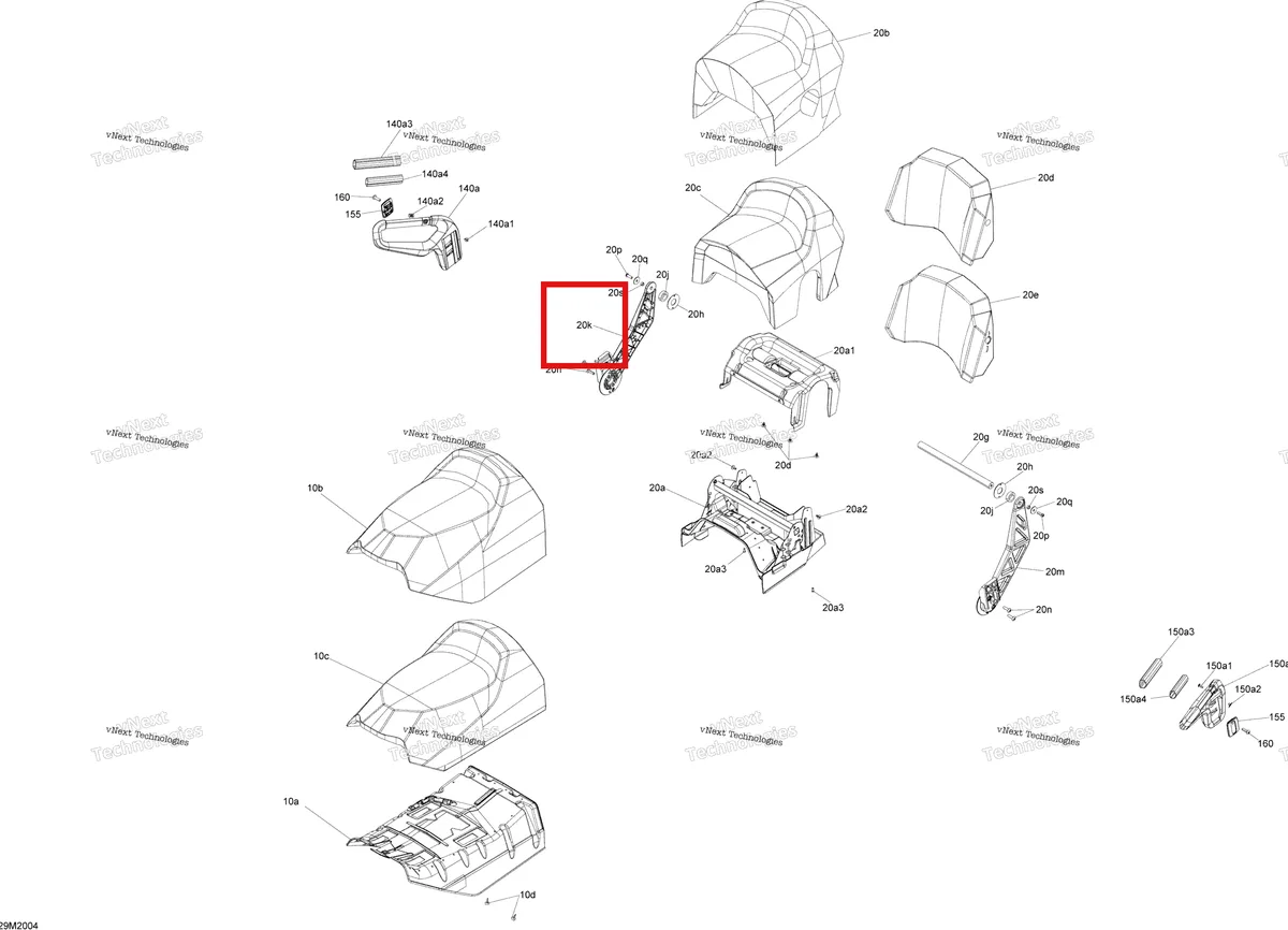 Деталь 510005539 на схеме узла 2020 Ski-Doo EXPEDITION SPORT 550F Seat
