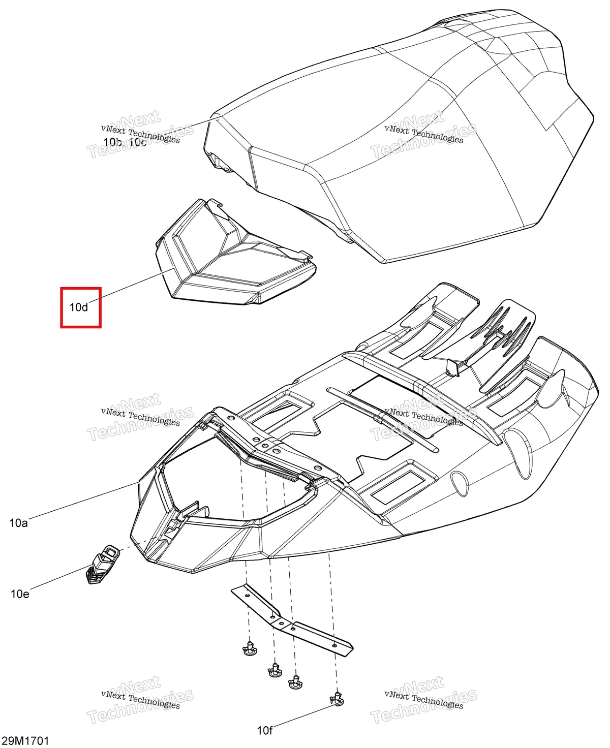 Деталь 510005642 на схеме узла 2017 Ski-Doo SUMMIT - 2-STROKE - 800R E-TEC Seat
