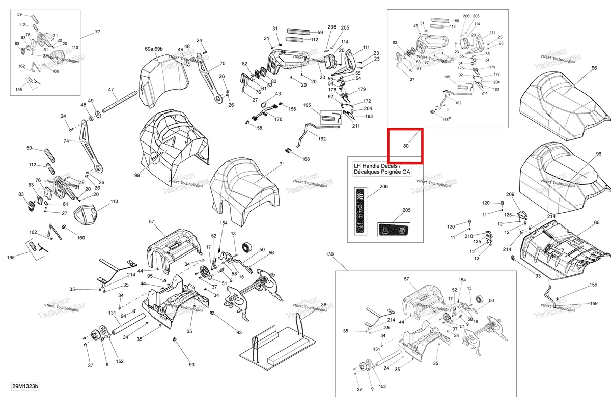Деталь 510005697 на схеме узла 2013 Ski-Doo GRAND TOURING LE & SE 1200 XR Seat Se