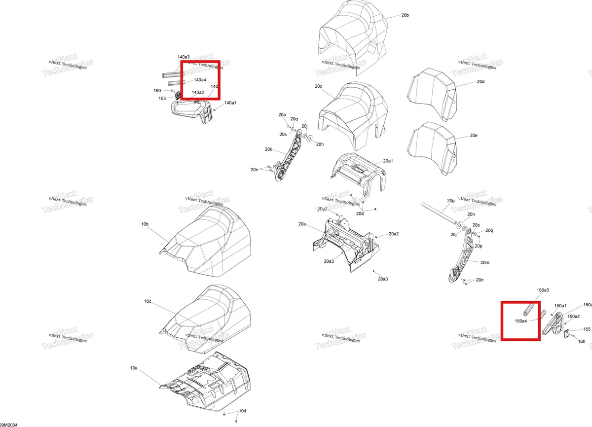 Деталь 510005814 на схеме узла 2020 Ski-Doo EXPEDITION SPORT 550F Seat