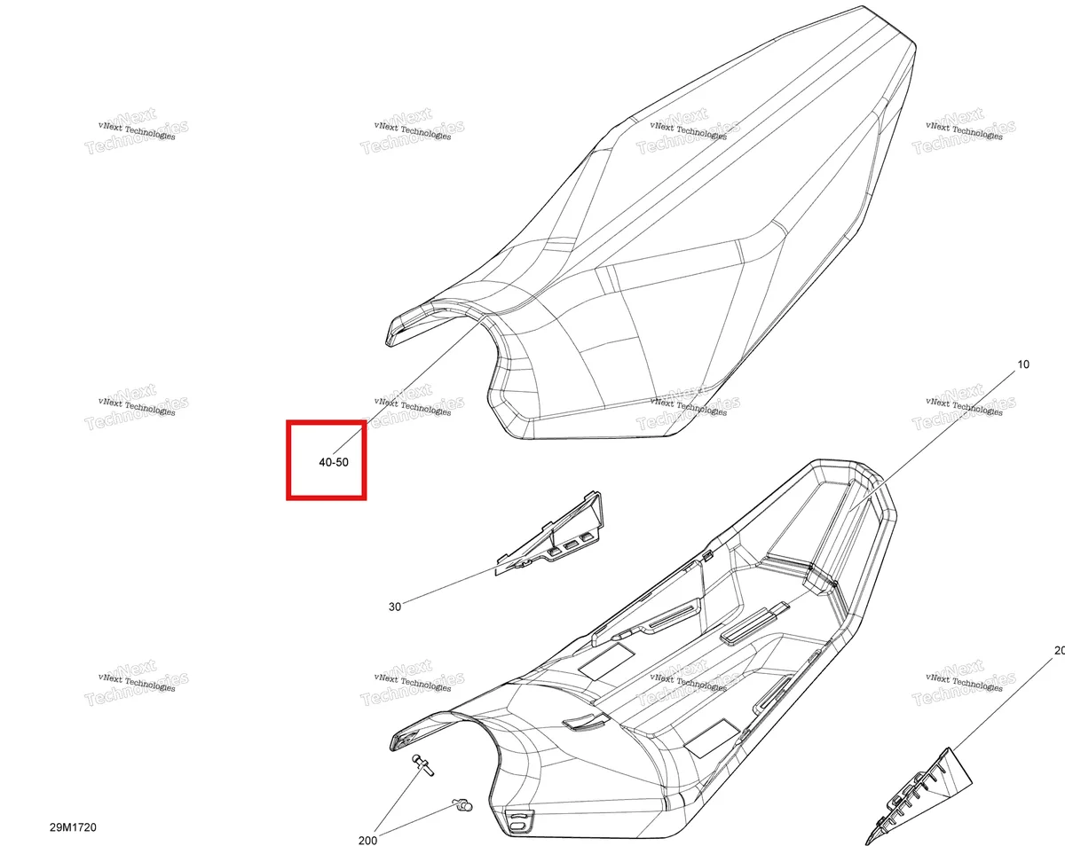 Деталь 510005996 на схеме узла 2017 Ski-Doo SUMMIT - 850 E-TEC Seat - All Models