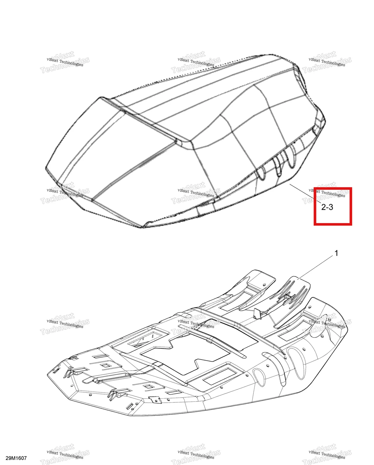 Деталь 510006008 на схеме узла 2016 Ski-Doo MXZ 600 RS Seat