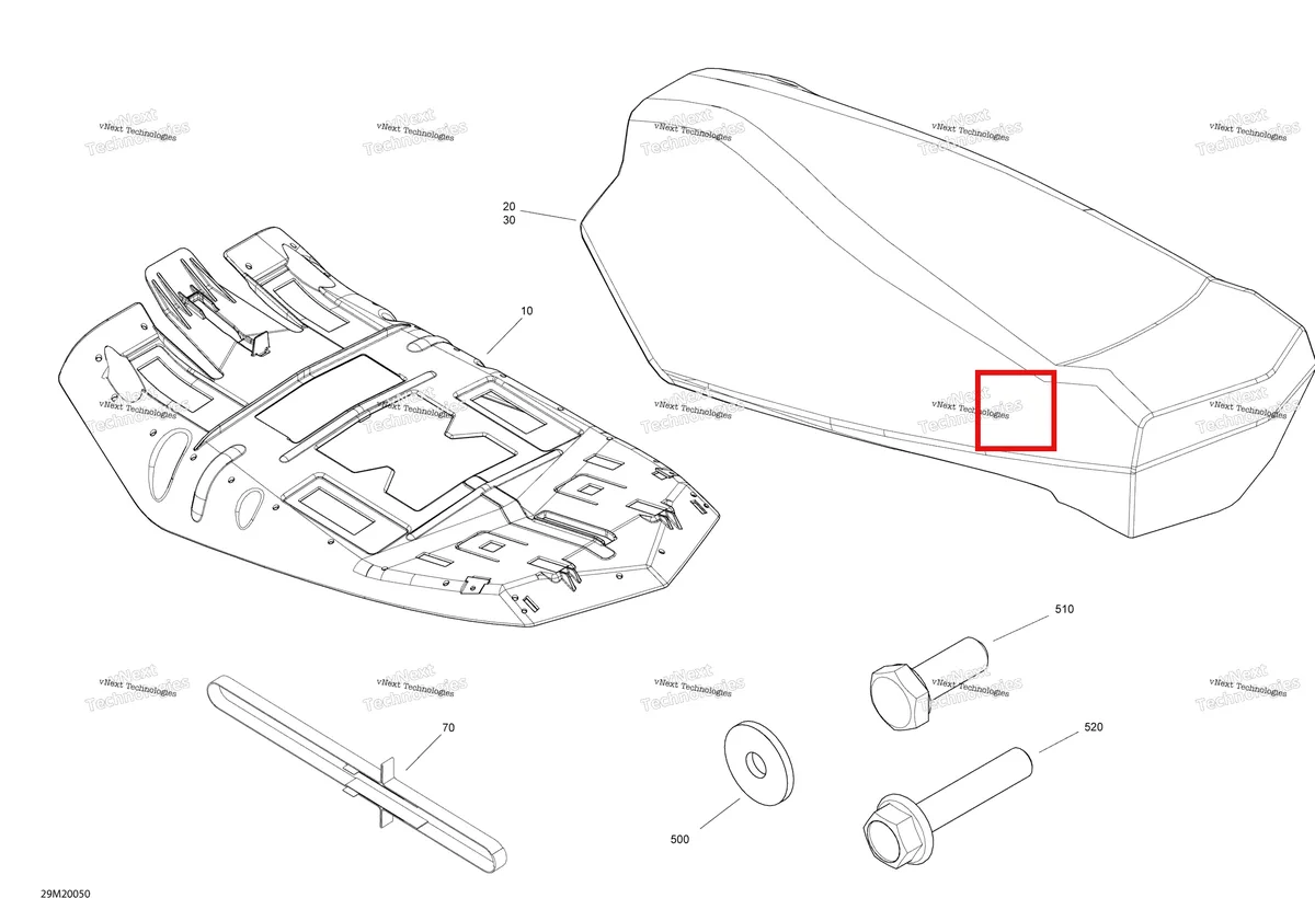 Деталь 510006105 на схеме узла 2020 Ski-Doo TUNDRA 550F Seat