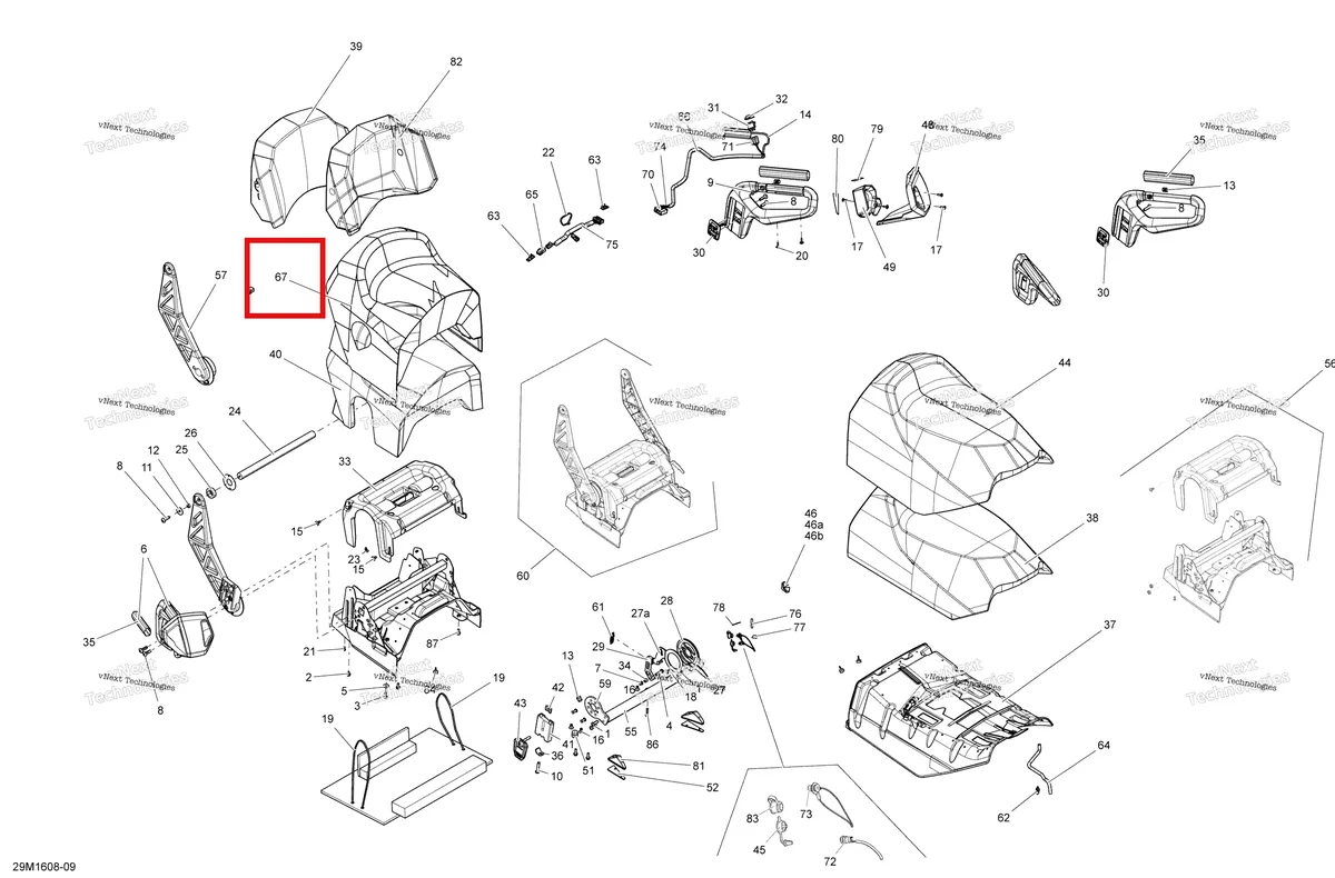 Деталь 510006115 на схеме узла 2016 Ski-Doo GRAND TOURING - 2-STROKE Seat