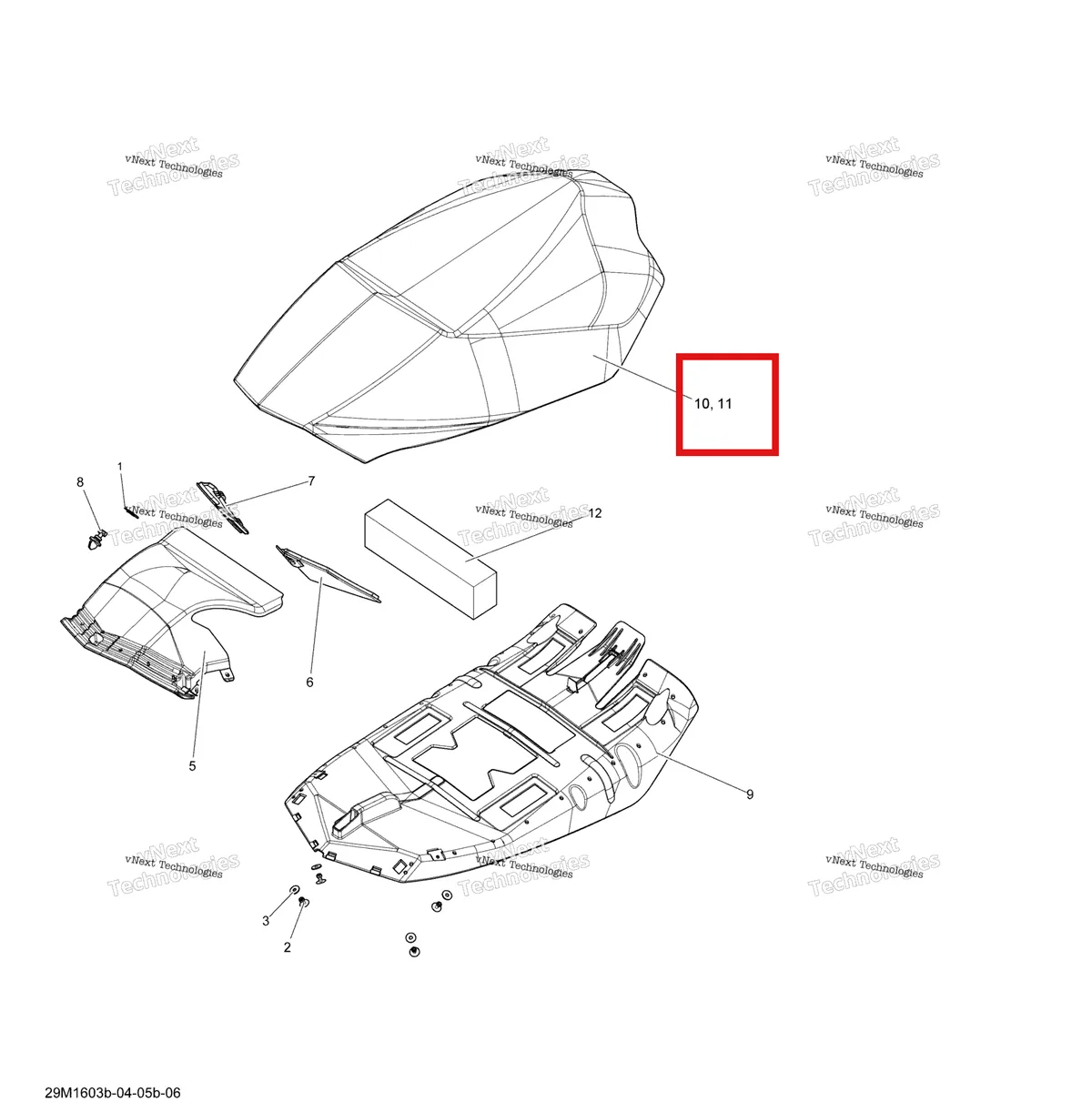Деталь 510006119 на схеме узла 2016 Ski-Doo RENEGADE 600 CARB Seat - All Models