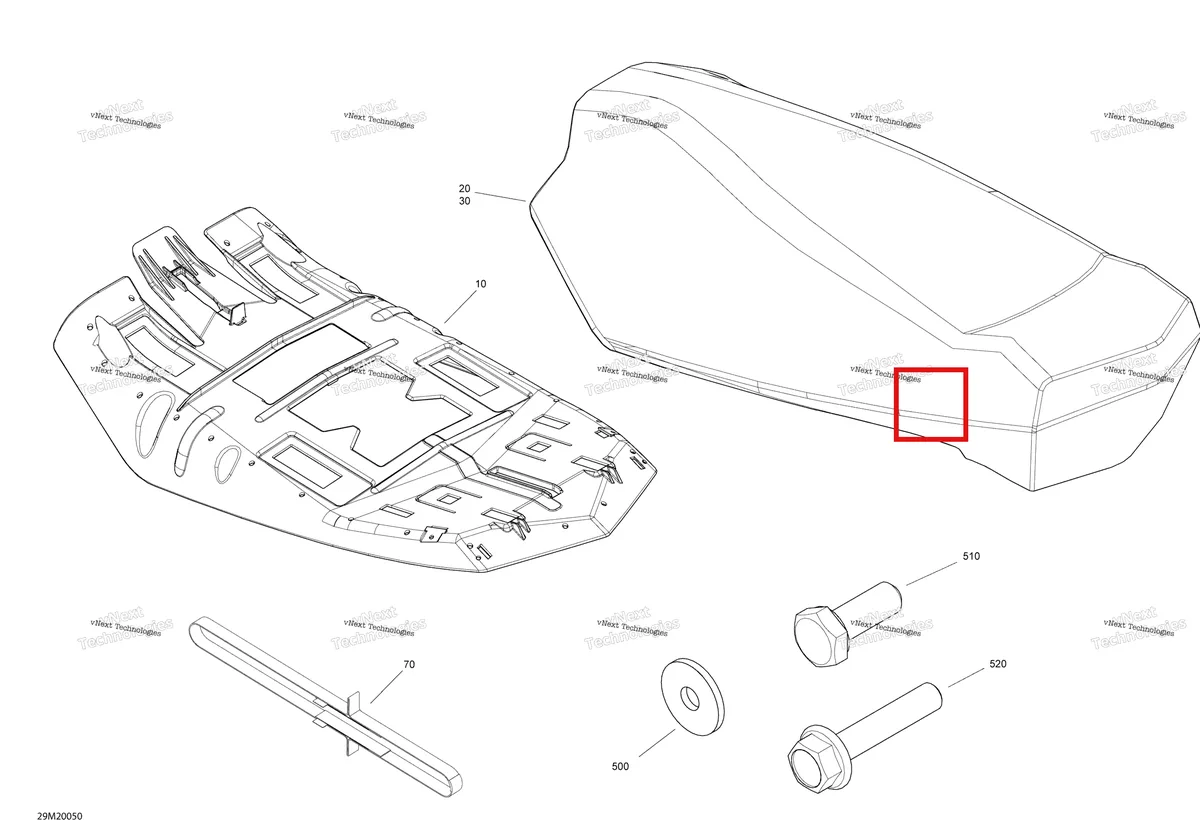 Деталь 510006123 на схеме узла 2020 Ski-Doo TUNDRA 550F Seat